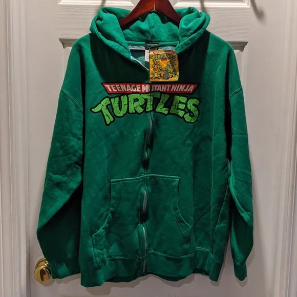 NWT Teenage mutant ninja turtles 2006 Vintage Zip Up Hoodie XL Y2K Casual TMNT - Picture 1 of 7